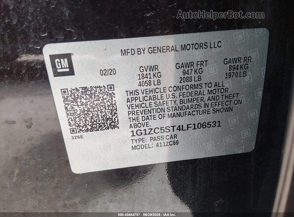 1G1ZC5ST4LF106531 2020 CHEVROLET MALIBU Purple Շարժիչի բաժամունքի տեսք