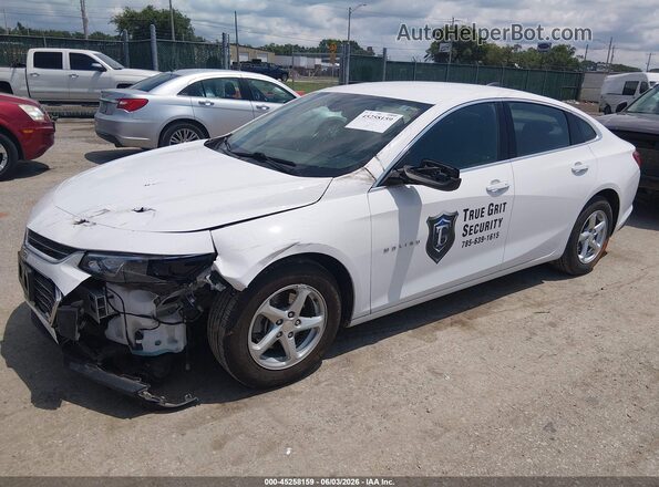 1G1ZC5ST9JF221428 2018 CHEVROLET MALIBU White Առջևի ձախ երեք քառորդ տեսարան