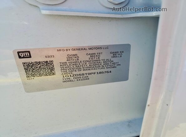 1G1ZD5ST0PF185764 2023 CHEVROLET MALIBU White Вид підкапотного простору