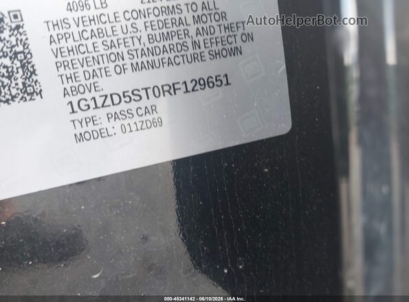 1G1ZD5ST0RF129651 2024 CHEVROLET MALIBU Black Շարժիչի բաժամունքի տեսք