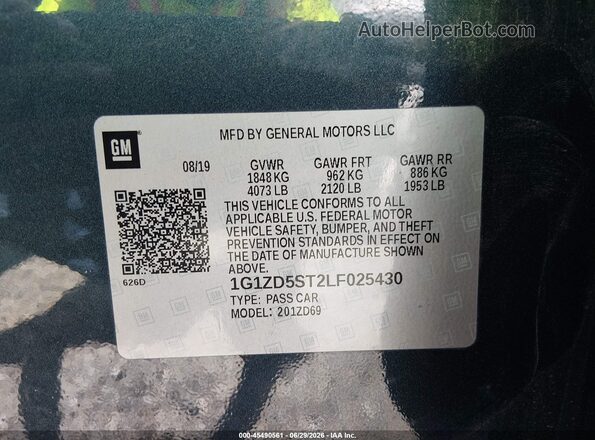 1G1ZD5ST2LF025430 2020 CHEVROLET MALIBU Gray Widok komory silnika