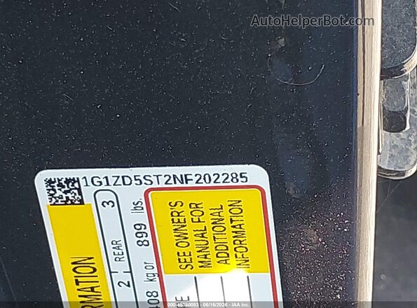 1G1ZD5ST2NF202285 2022 CHEVROLET MALIBU Black Vista del compartimento del motor