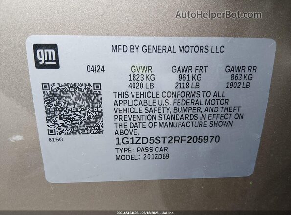 1G1ZD5ST2RF205970 2024 CHEVROLET MALIBU Gold ძრავის განყოფილების ხედი
