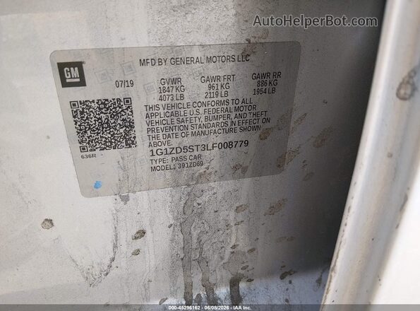 1G1ZD5ST3LF008779 2020 CHEVROLET MALIBU Серебряный Вид подкапотного пространства