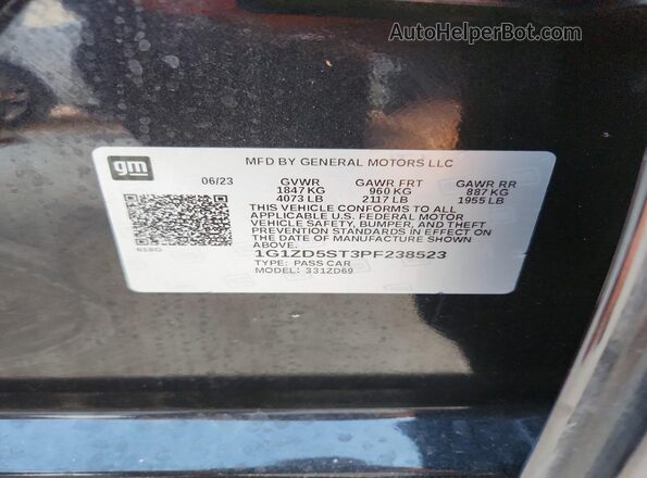 1G1ZD5ST3PF238523 2023 CHEVROLET MALIBU Gray Engine compartment view