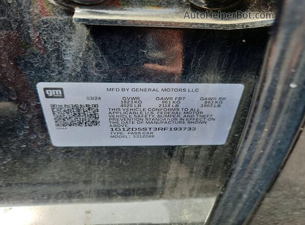 1G1ZD5ST3RF193733 2024 CHEVROLET MALIBU Black 
