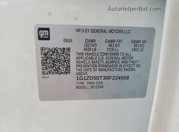 1G1ZD5ST3RF224558 2024 CHEVROLET MALIBU White Շարժիչի բաժամունքի տեսք