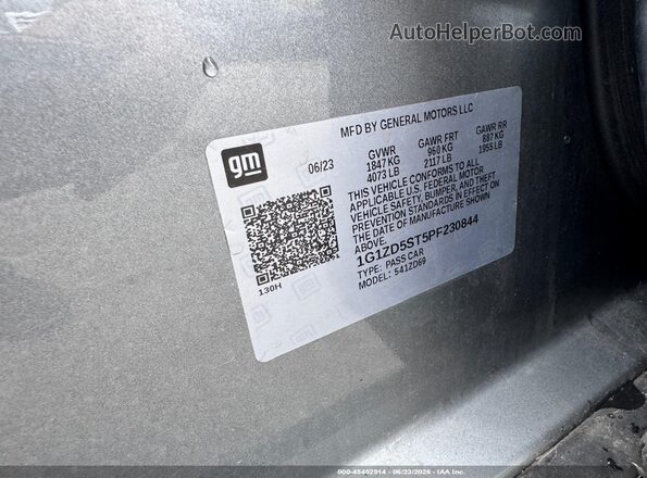 1G1ZD5ST5PF230844 2023 CHEVROLET MALIBU Gray Вид підкапотного простору