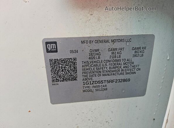1G1ZD5ST5RF232869 2024 CHEVROLET MALIBU White 