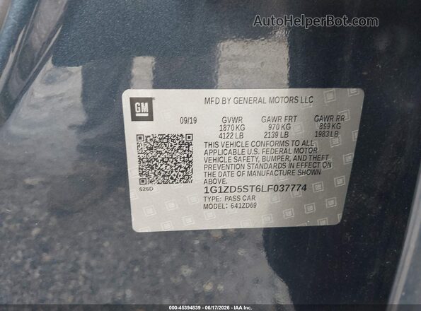1G1ZD5ST6LF037774 2020 CHEVROLET MALIBU Teal Вид підкапотного простору