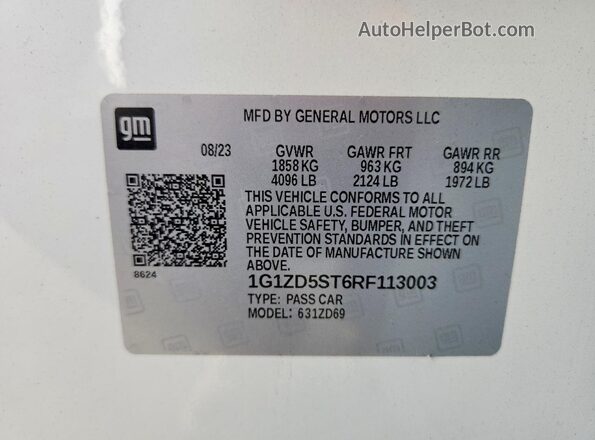 1G1ZD5ST6RF113003 2024 CHEVROLET MALIBU White 