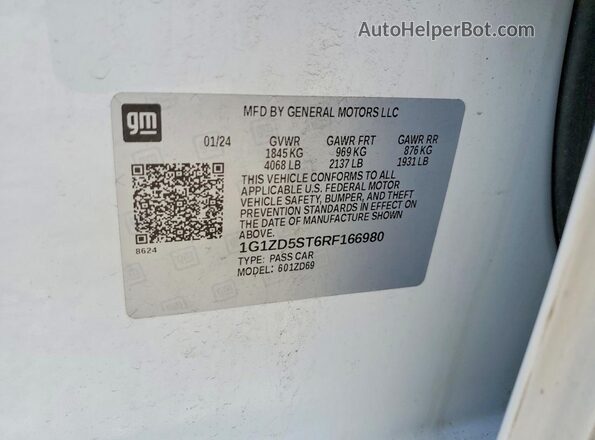 1G1ZD5ST6RF166980 2024 CHEVROLET MALIBU White Engine compartment view