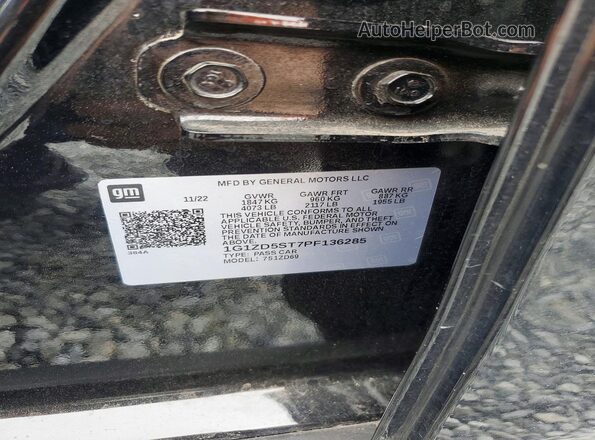 1G1ZD5ST7PF136285 2023 CHEVROLET MALIBU Black 
