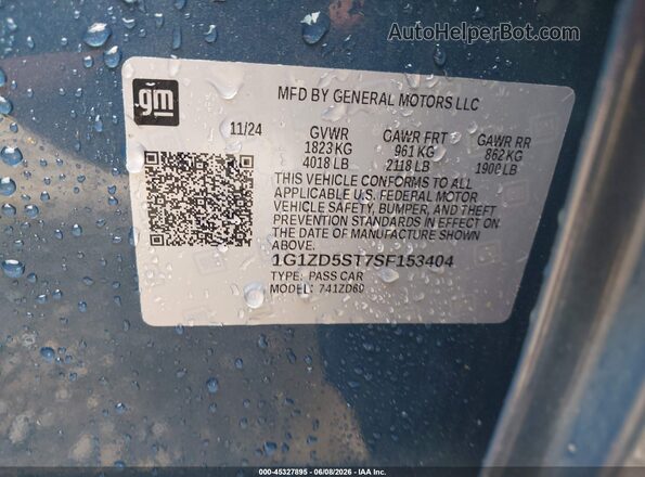 1G1ZD5ST7SF153404 2025 CHEVROLET MALIBU Blue 