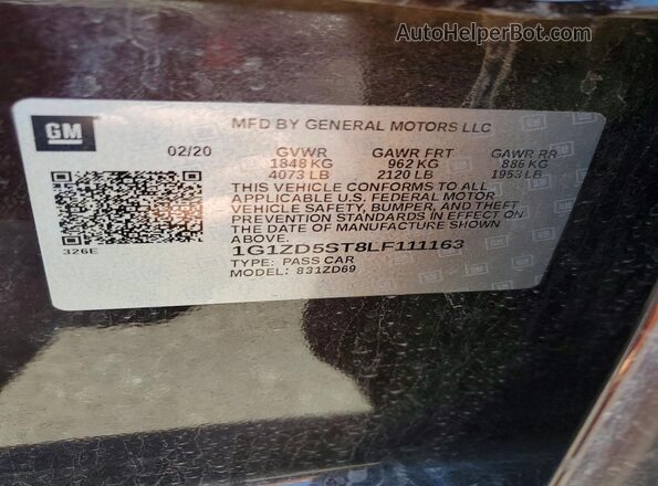 1G1ZD5ST8LF111163 2020 CHEVROLET MALIBU Brown 
