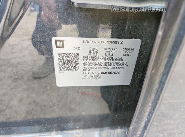 1G1ZD5ST8MF007676 2021 CHEVROLET MALIBU Charcoal 