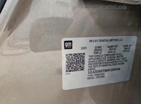 1G1ZD5ST8RF150098 2024 CHEVROLET MALIBU Коричневый 