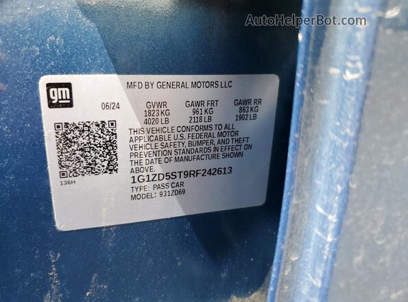 1G1ZD5ST9RF242613 2024 CHEVROLET MALIBU Blue 