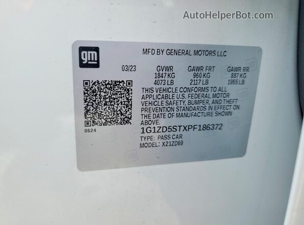 1G1ZD5STXPF186372 2023 CHEVROLET MALIBU White ძრავის განყოფილების ხედი