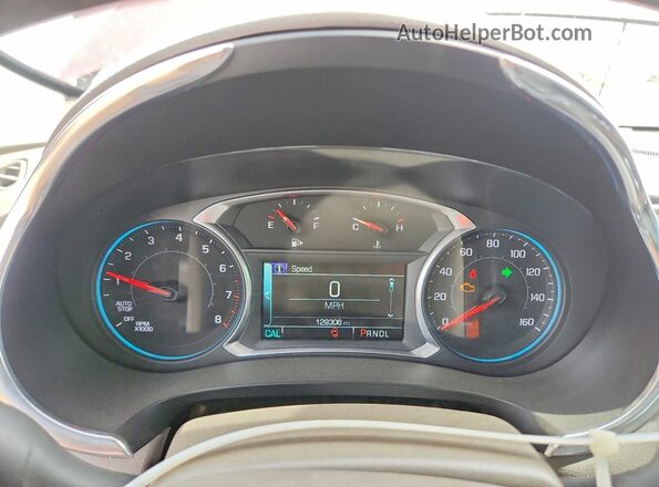 1G1ZE5ST0GF184319 2016 CHEVROLET MALIBU Maroon Instrument cluster view