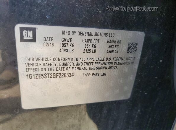 1G1ZE5ST2GF220334 2016 CHEVROLET MALIBU Black 