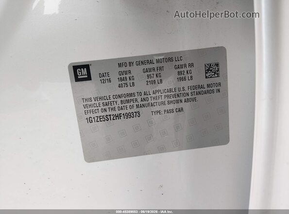 1G1ZE5ST2HF199373 2017 CHEVROLET MALIBU White Շարժիչի բաժամունքի տեսք