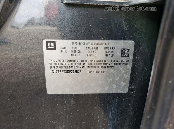 1G1ZE5ST3GF273575 2016 CHEVROLET MALIBU Gray Engine compartment view