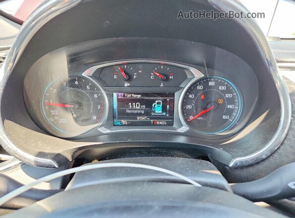 1G1ZE5ST4HF157397 2017 CHEVROLET MALIBU Red Instrument cluster view