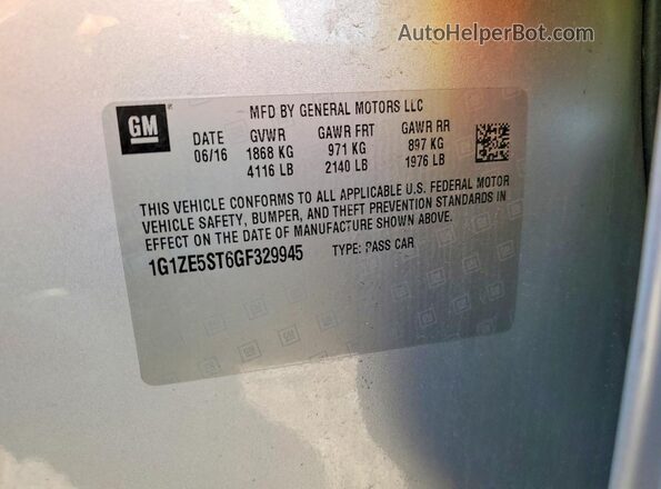 1G1ZE5ST6GF329945 2016 CHEVROLET MALIBU Silver Շարժիչի բաժամունքի տեսք