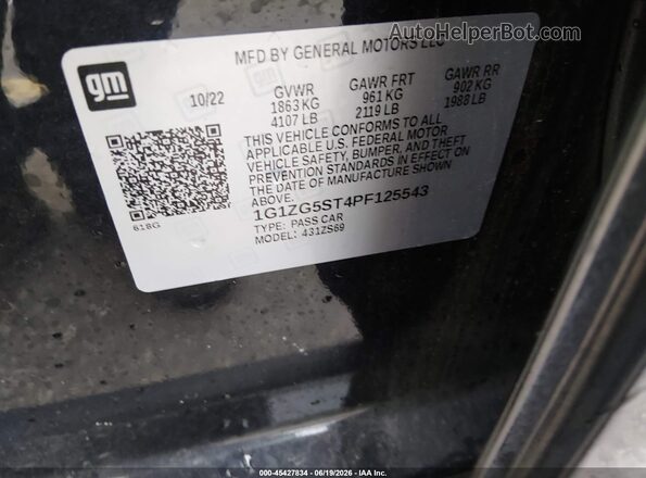1G1ZG5ST4PF125543 2023 CHEVROLET MALIBU Серый Вид подкапотного пространства