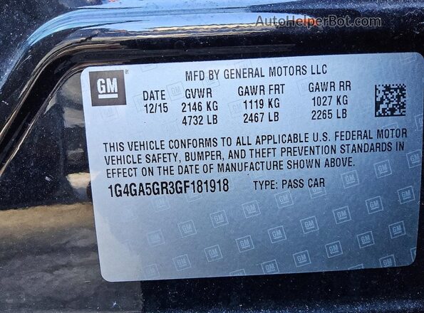1G4GA5GR3GF181918 2016 BUICK LACROSSE Black Вид підкапотного простору