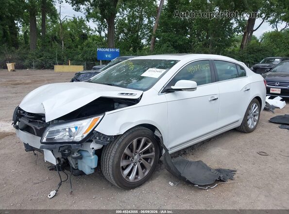 1G4GD5G33GF204830 2016 BUICK LACROSSE White წინა მარცხენა ხედი სამი მეოთხედიდან