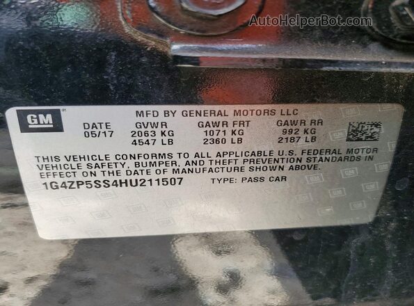 1G4ZP5SS4HU211507 2017 BUICK LACROSSE Black 
