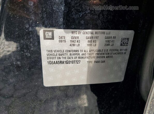 1G6AA5RA1G0107727 2016 CADILLAC ATS Black Vista del compartimento del motor
