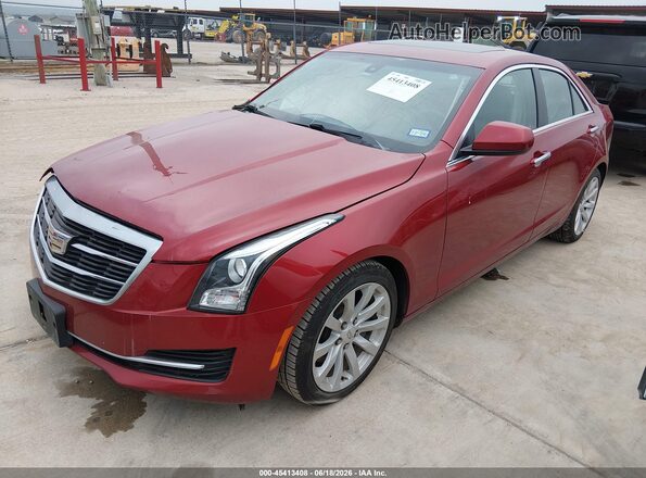 1G6AA5RX5H0147461 2017 CADILLAC ATS Red Առջևի ձախ երեք քառորդ տեսարան