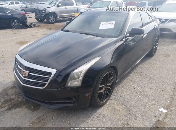1G6AB5RX6H0153525 2017 CADILLAC ATS Black Առջևի ձախ երեք քառորդ տեսարան