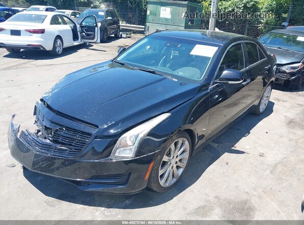 1G6AB5SX4H0123725 2017 CADILLAC ATS Black წინა მარცხენა ხედი სამი მეოთხედიდან