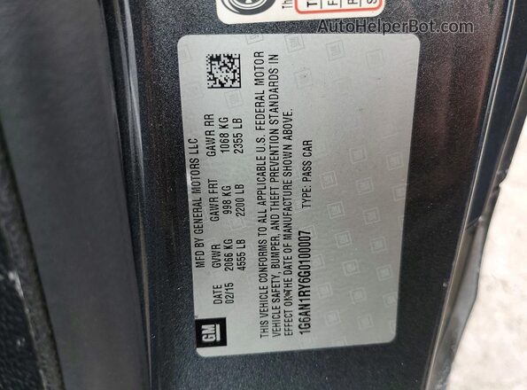 1G6AN1RY6G0100007 2016 CADILLAC ATS-V Gray Вид підкапотного простору