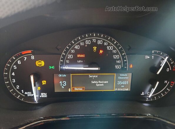 1G6AR5SS5K0100820 2019 CADILLAC CTS Burgundy Սարքավորումների վահանակի տեսք