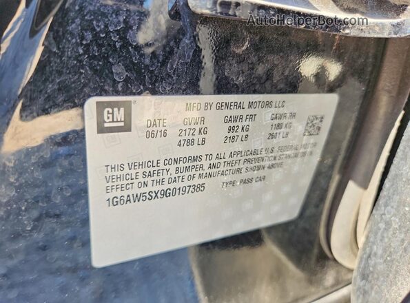 1G6AW5SX9G0197385 2016 CADILLAC CTS Black Շարժիչի բաժամունքի տեսք