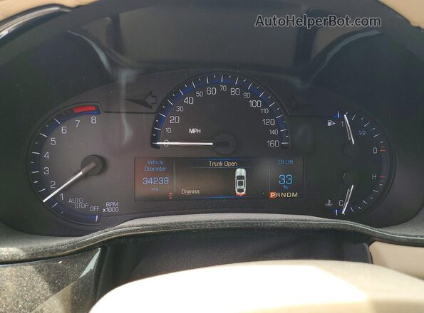 1G6AX5SX2G0155234 2016 CADILLAC CTS White ხელსაწყოთა პანელის ხედი