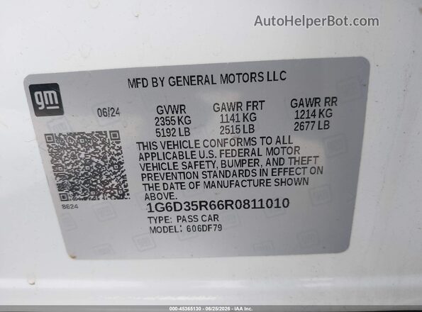 1G6D35R66R0811010 2024 CADILLAC CT5 White Вид підкапотного простору