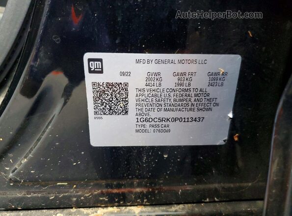 1G6DC5RK0P0113437 2023 CADILLAC CT4 Black Engine compartment view