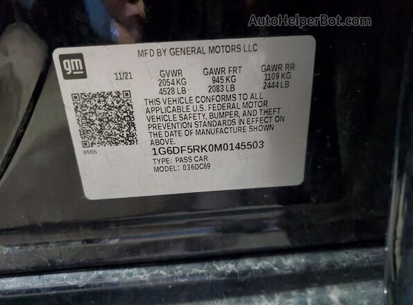 1G6DF5RK0M0145503 2021 CADILLAC CT4 Черный Вид подкапотного пространства