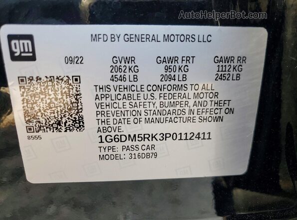 1G6DM5RK3P0112411 2023 CADILLAC CT5 Black 