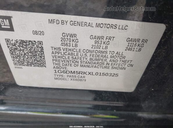 1G6DM5RKXL0150325 2020 CADILLAC CT5 Black Շարժիչի բաժամունքի տեսք