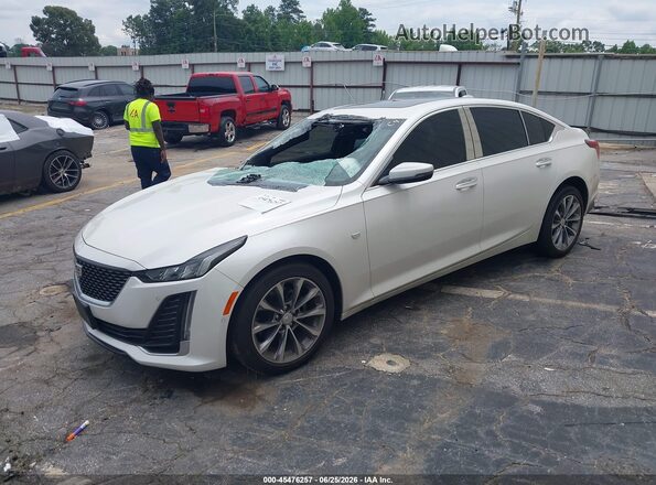 1G6DN5RK3L0139230 2020 CADILLAC CT5 White წინა მარცხენა ხედი სამი მეოთხედიდან