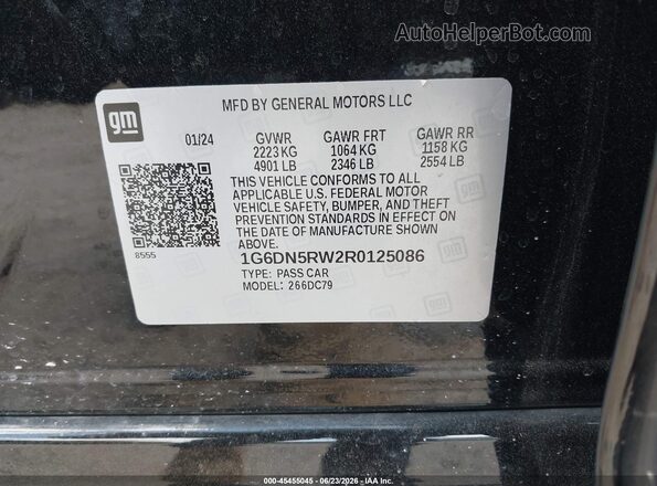1G6DN5RW2R0125086 2024 CADILLAC CT5 Черный Вид подкапотного пространства