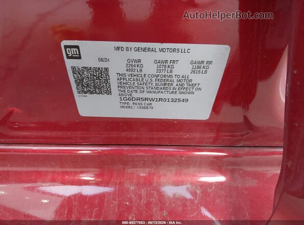 1G6DR5RW1R0132549 2024 CADILLAC CT5 Red Вид підкапотного простору