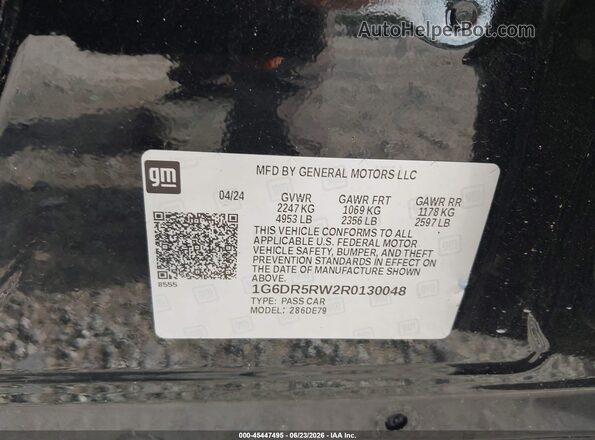 1G6DR5RW2R0130048 2024 CADILLAC CT5 Black Vista del compartimento del motor